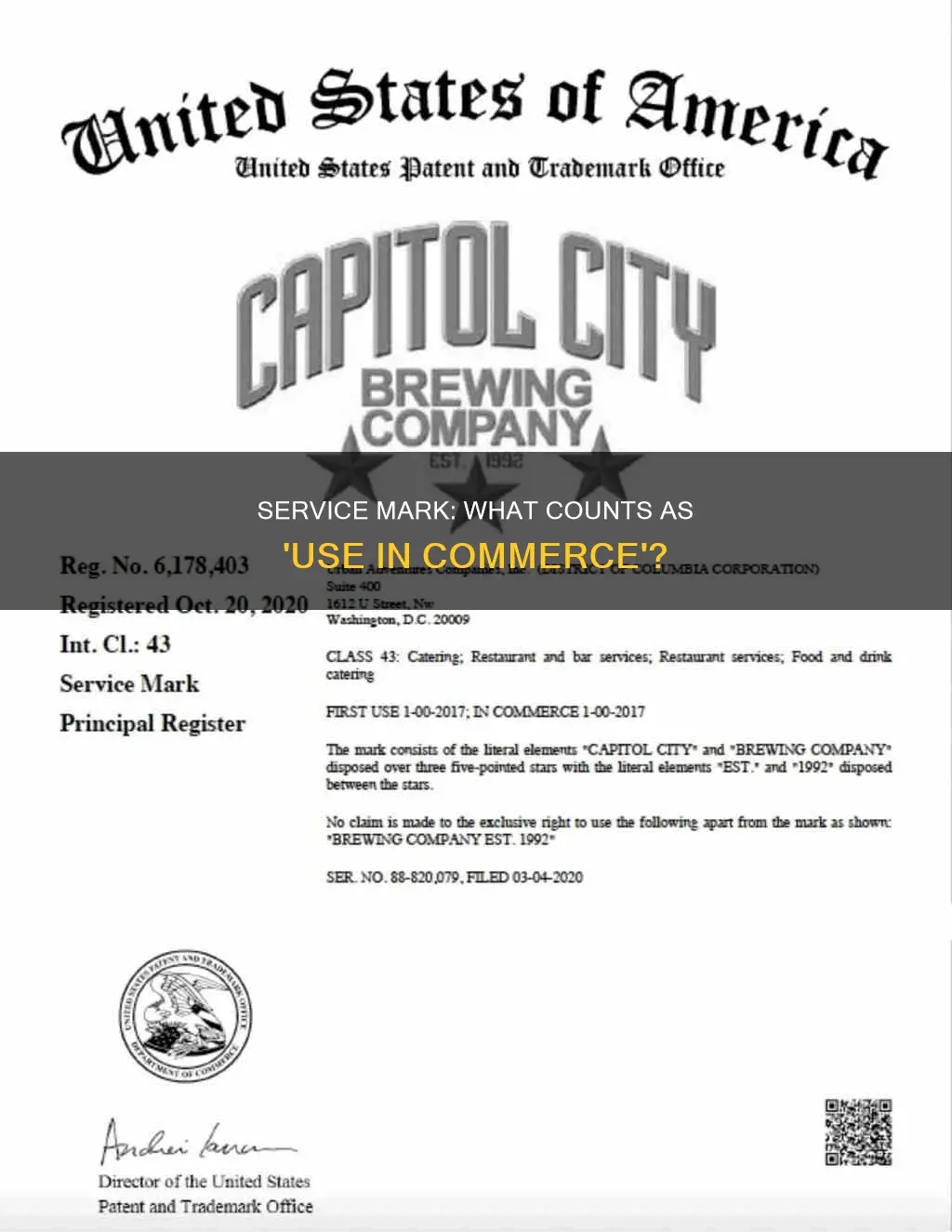 what constitutes use in commerce for service mark