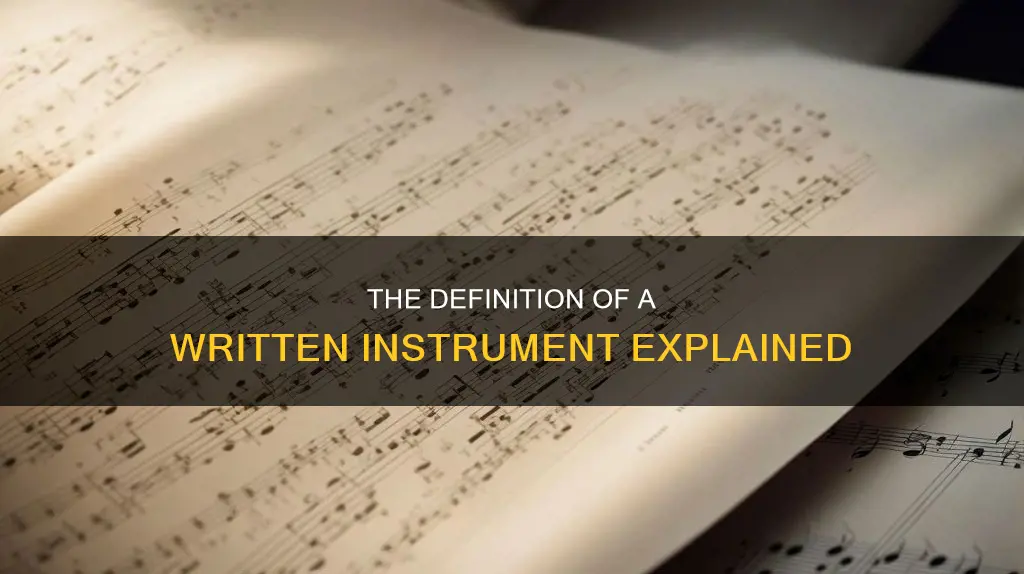 what constitutes written instrument