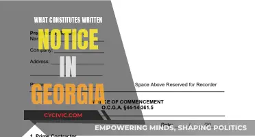 Understanding Written Notice Requirements in Georgia Law