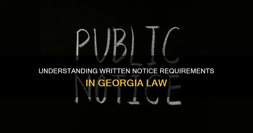 what constitutes written notice in georgia