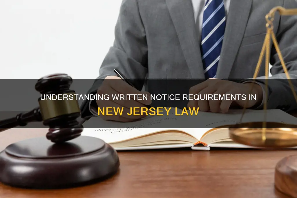 what constitutes written notice in nj