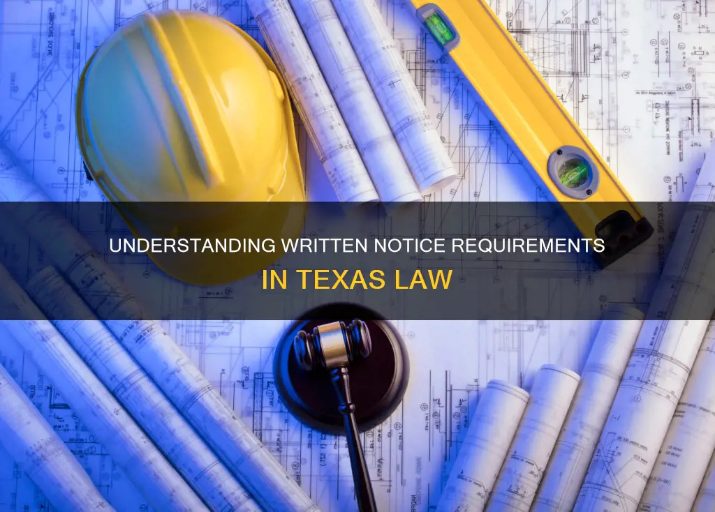 what constitutes written notice in texas