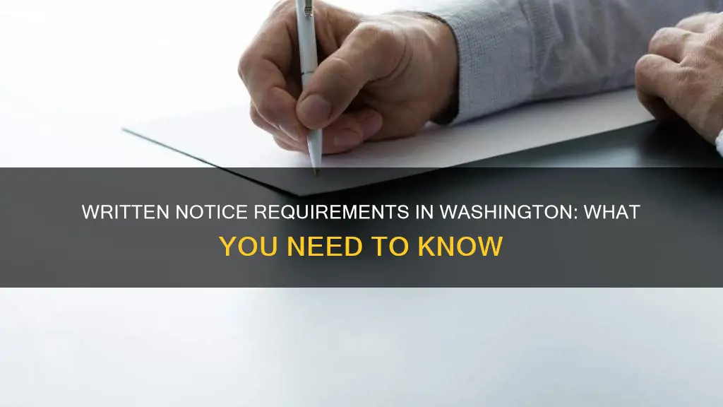 what constitutes written notice in wa