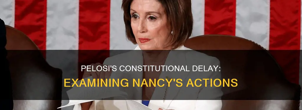 what constitution did nancy pelosi follow by delaying the speech