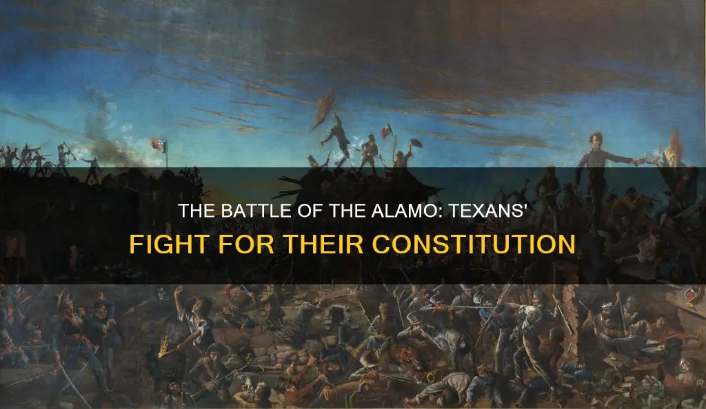 what constitution were the tecans fighting for at the alamo