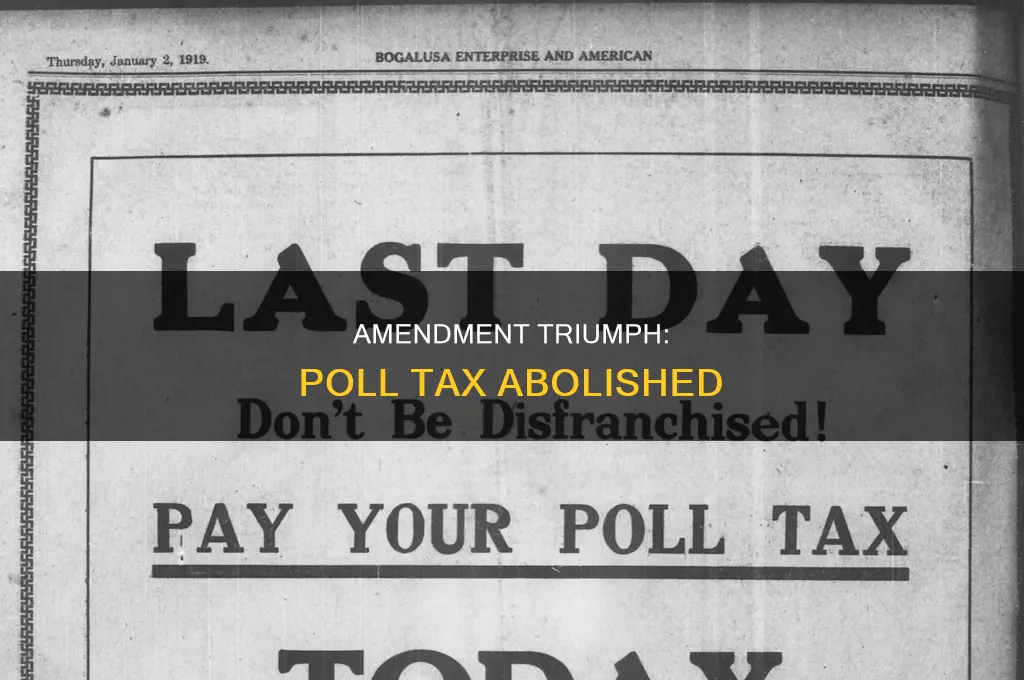 what constitutional amendment eliminated the poll tax