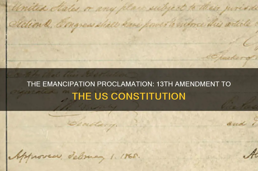 what constitutional amendment ended slavery