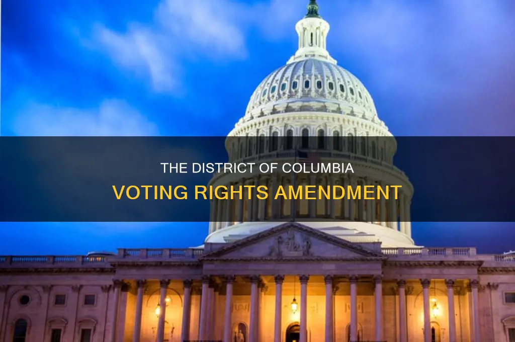 what constitutional amendment gave dc