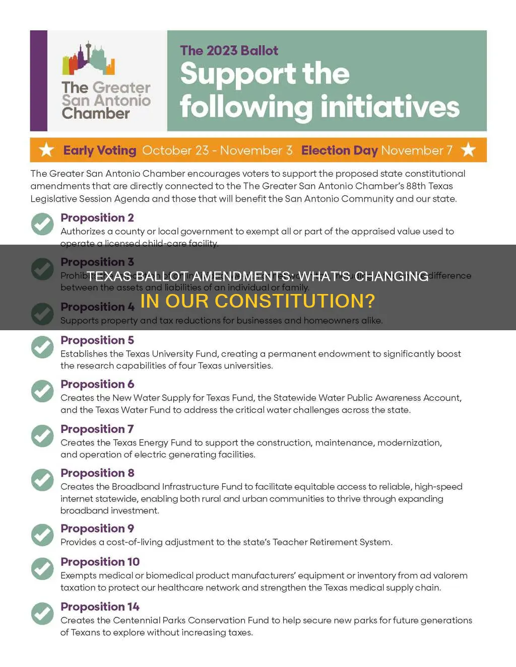 what constitutional amendments are on the ballot in texas