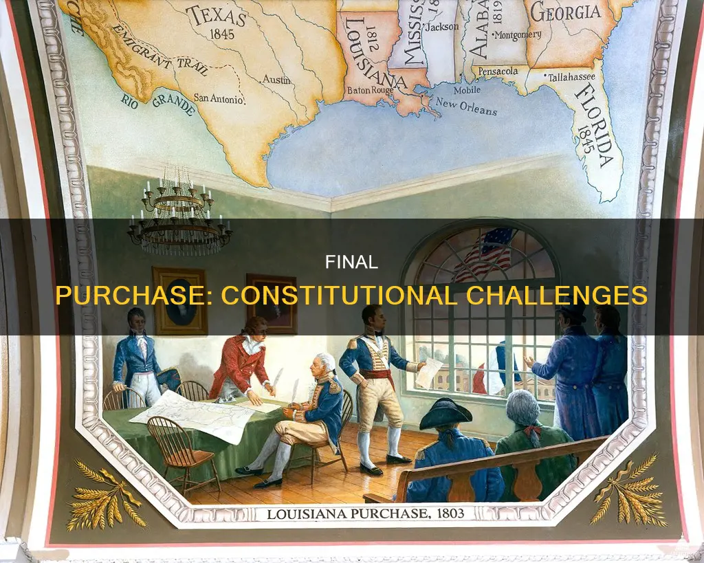 what constitutional challenges did the final purchase present