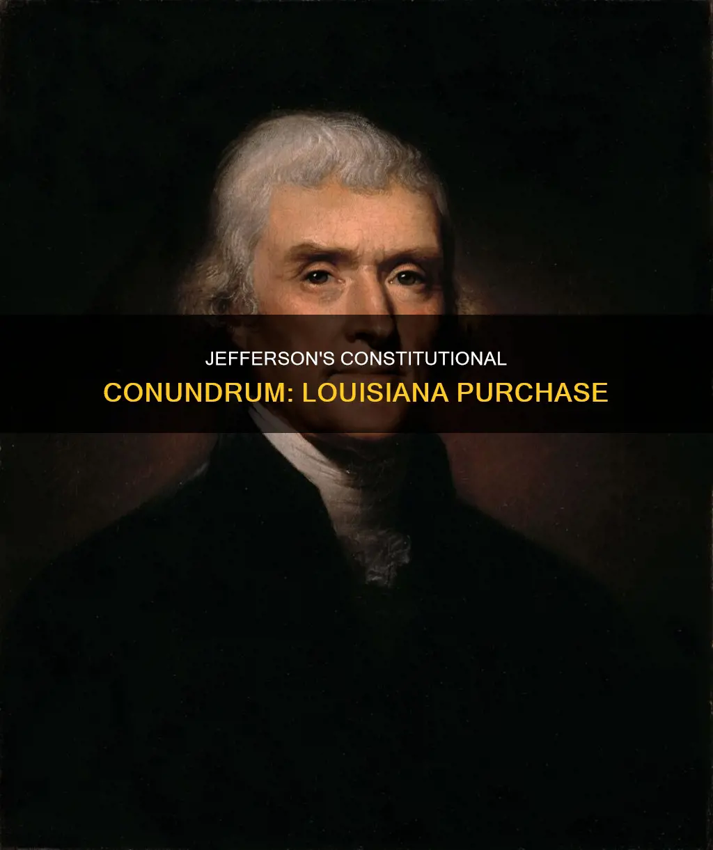 what constitutional dilemma did jefferson have with the louisiana purchase