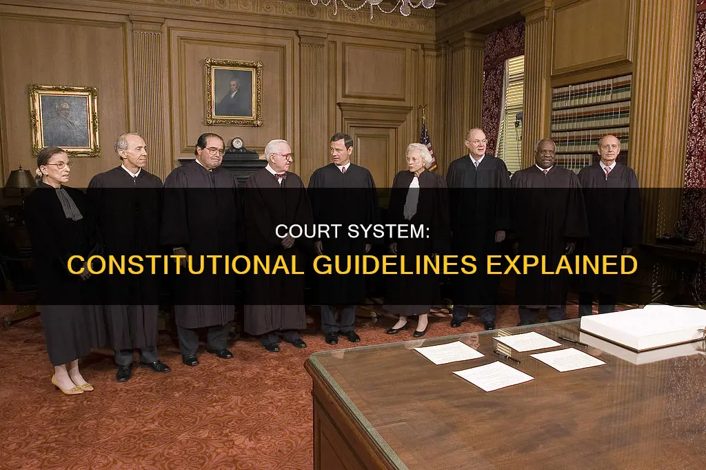 what constitutional guidelines are set forth for the court system