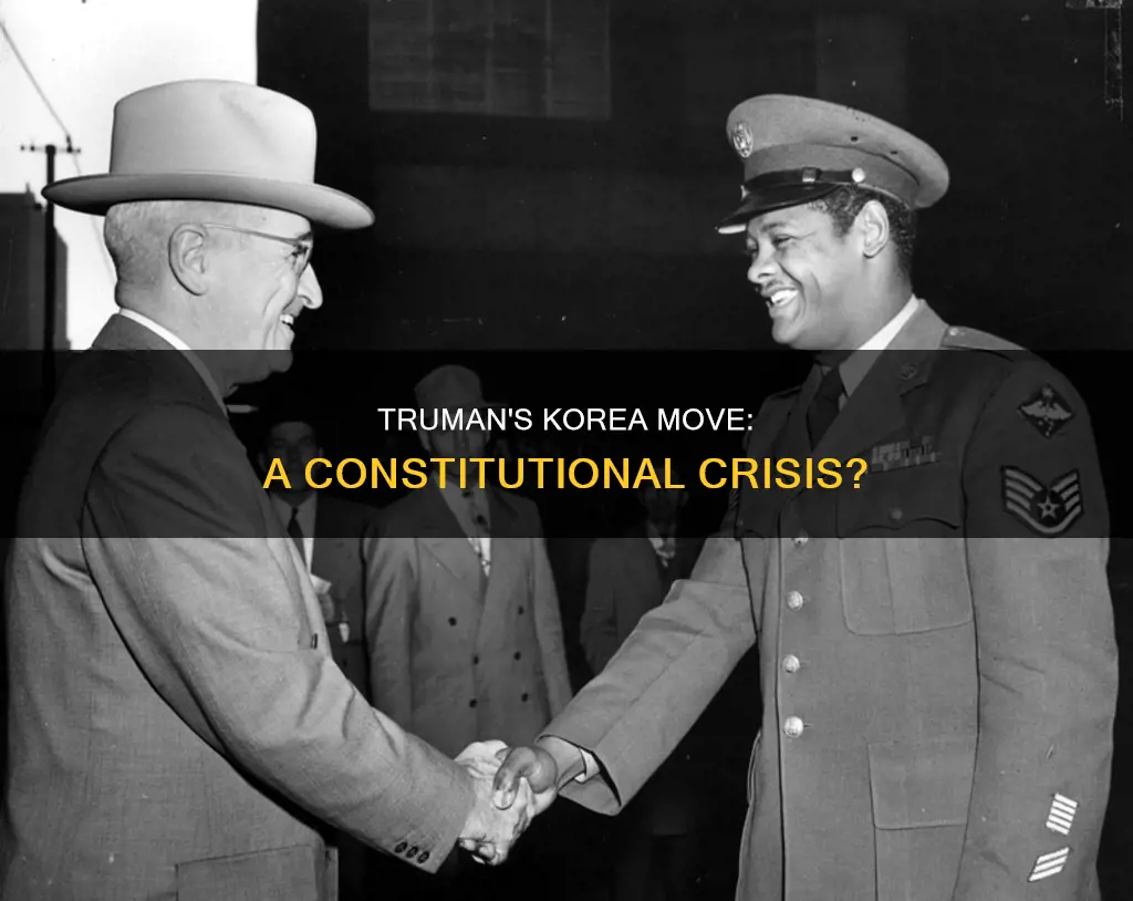what constitutional issue arose when truman ordered troops to korea