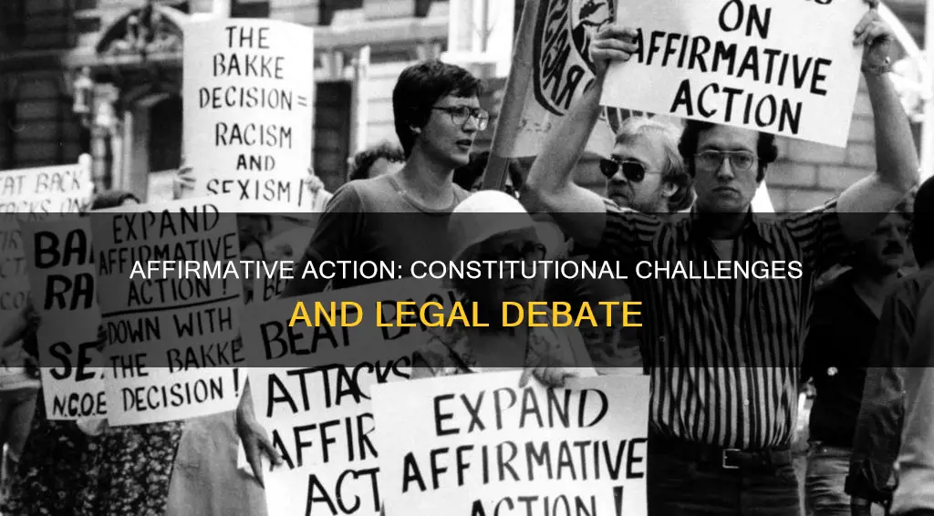 what constitutional problems do affirmative action programs have