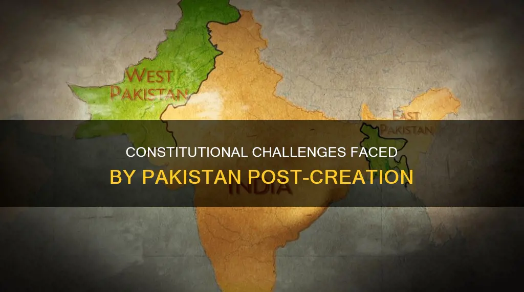 what constitutional problems faced by pakistan just after its creation