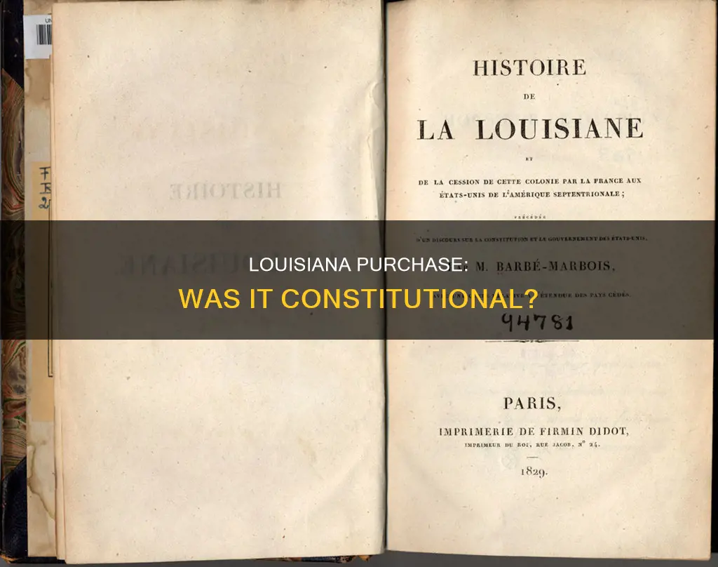 what constitutional question did the louisiana purchase raise