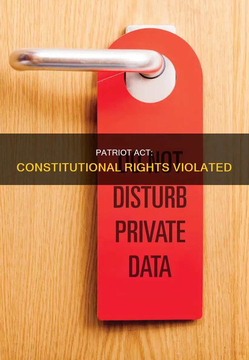 what constitutional rights or amendments are violated by the patriot
