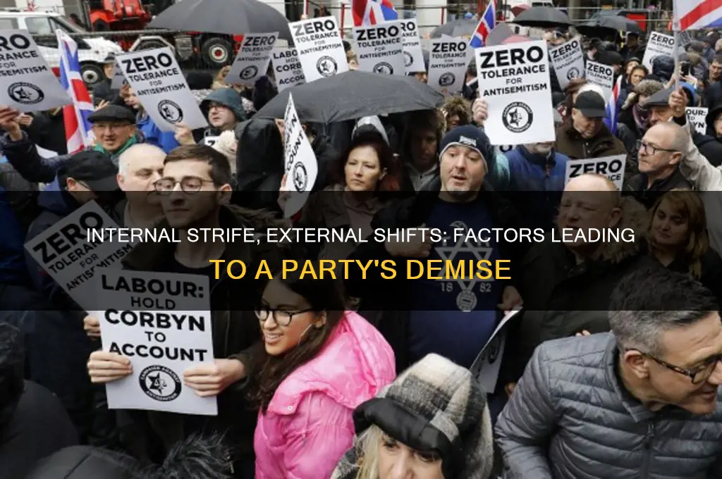 what could cause the end of a political party