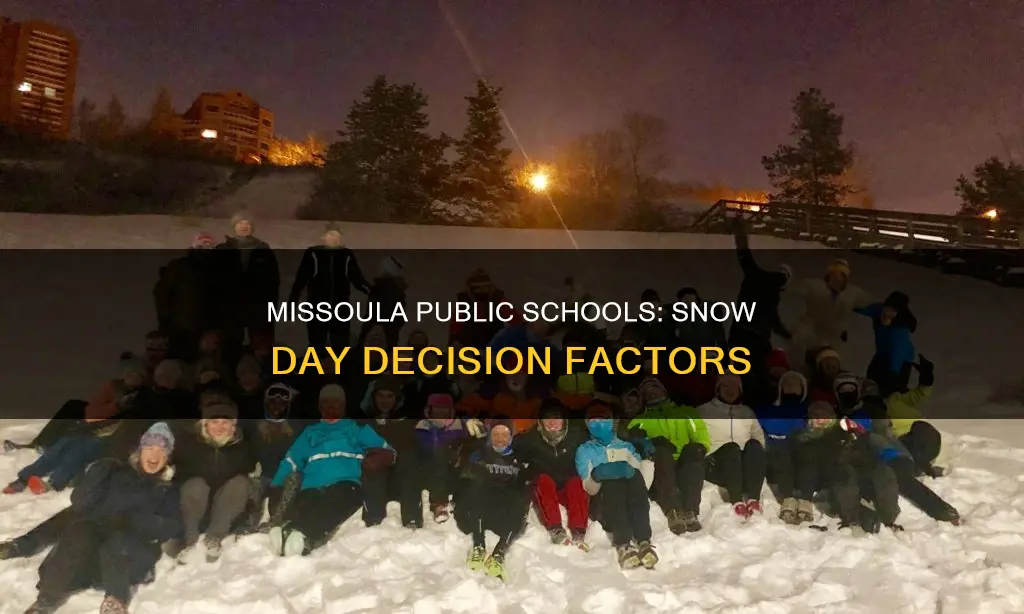 what criteria constitute snow days in missoula public schools