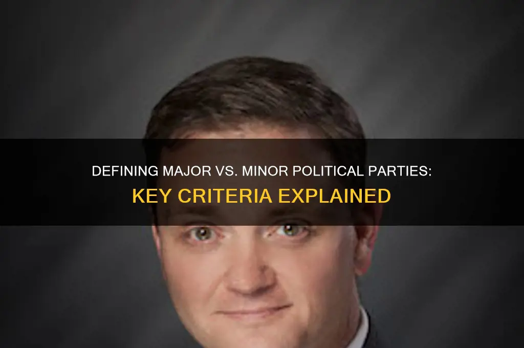 what criteria make a political party major or minor