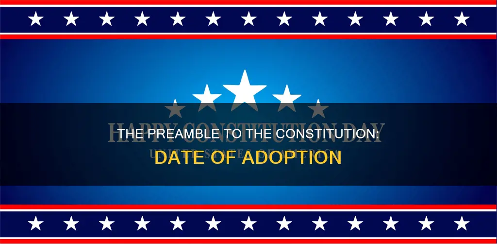 what date was the preamble to the constitution added