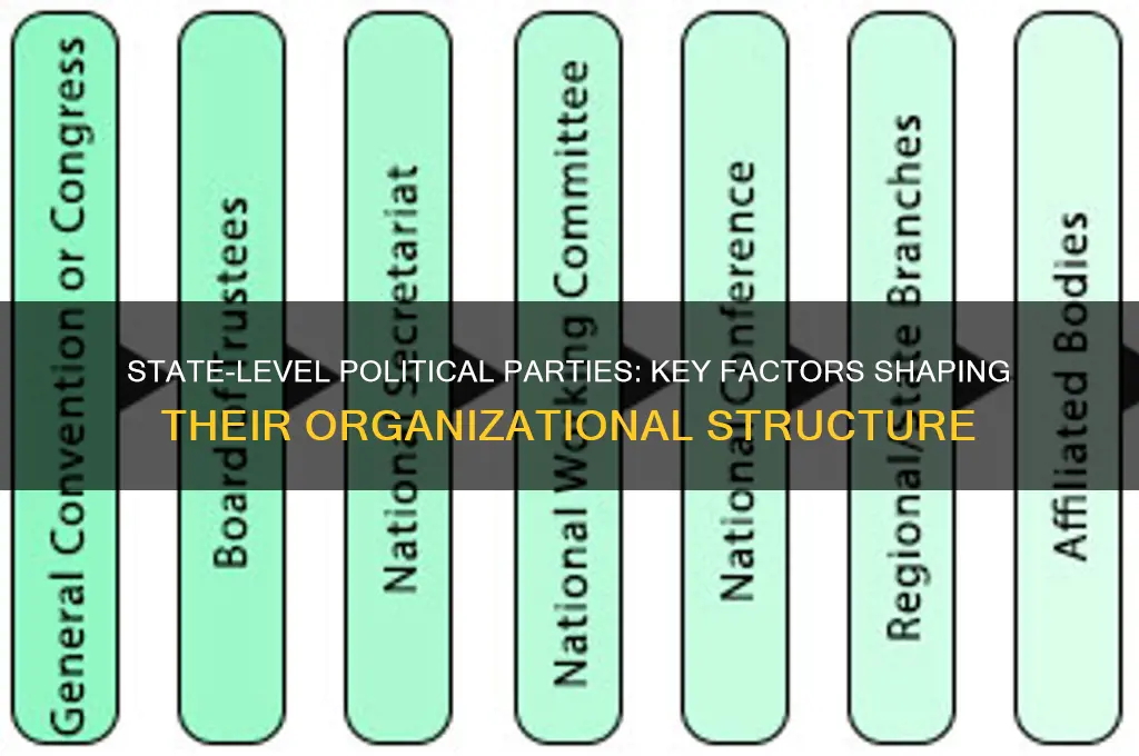 what determines the structure of political parties at state level