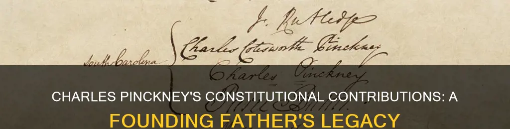 what did charles pinckney contribute to the constitution