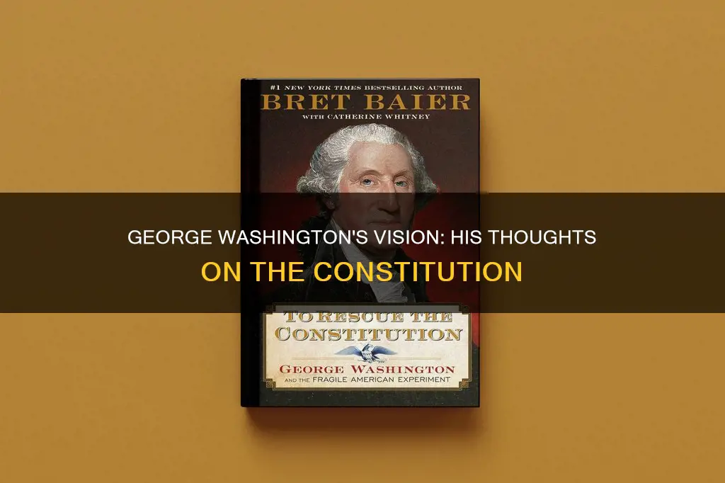 what did george washington think about the constitution