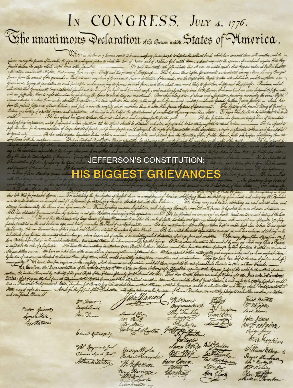 what did jefferson not like about the constitution