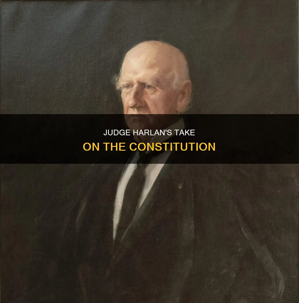what did judge harlan think of the constitution
