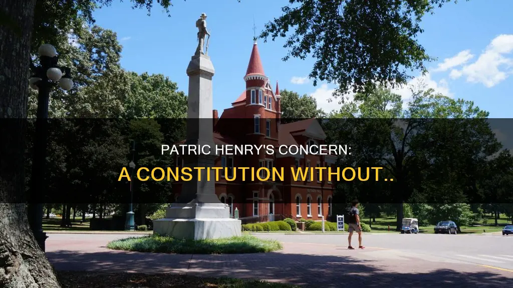 what did patric henry feel was missing in the constitution