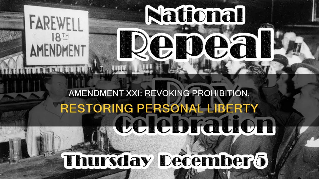 what did the 21st amendment to the constitution do