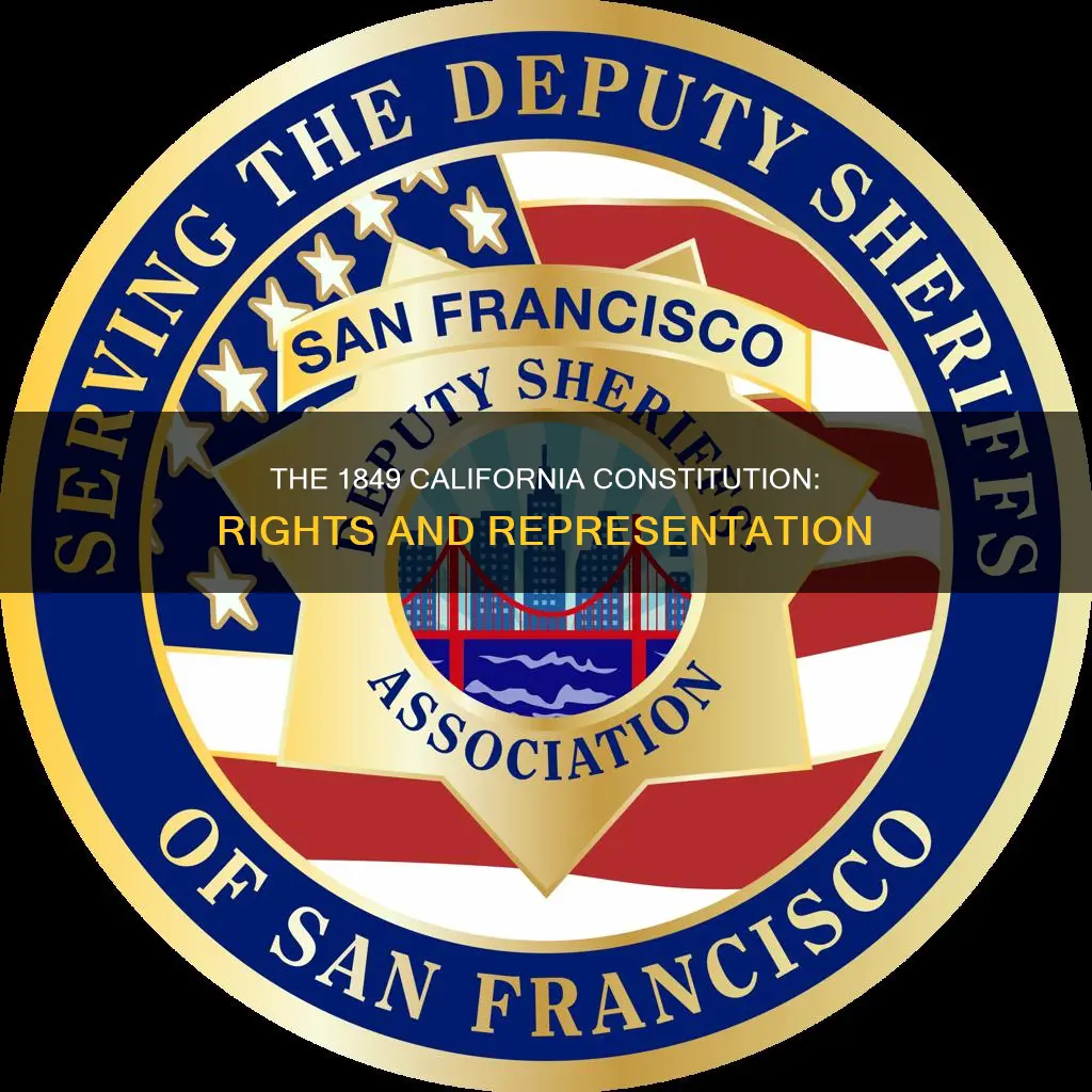 what did the california constitution of 1849 provide