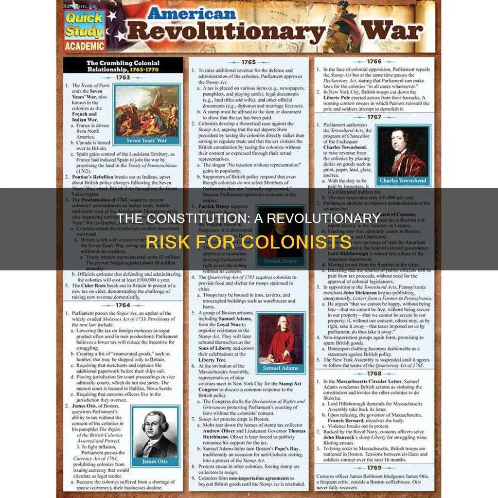 what did the colonists risk when they wrote the constitution