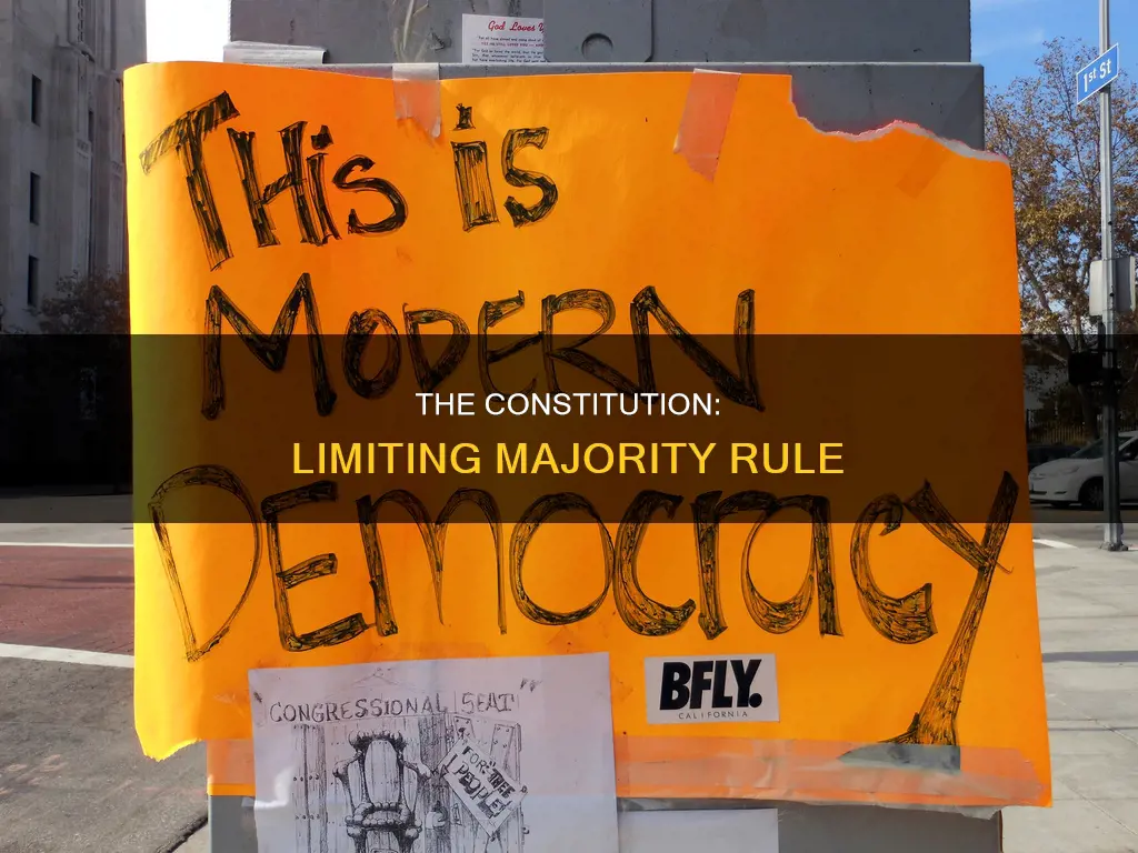 what did the constitution do to limit majority rule