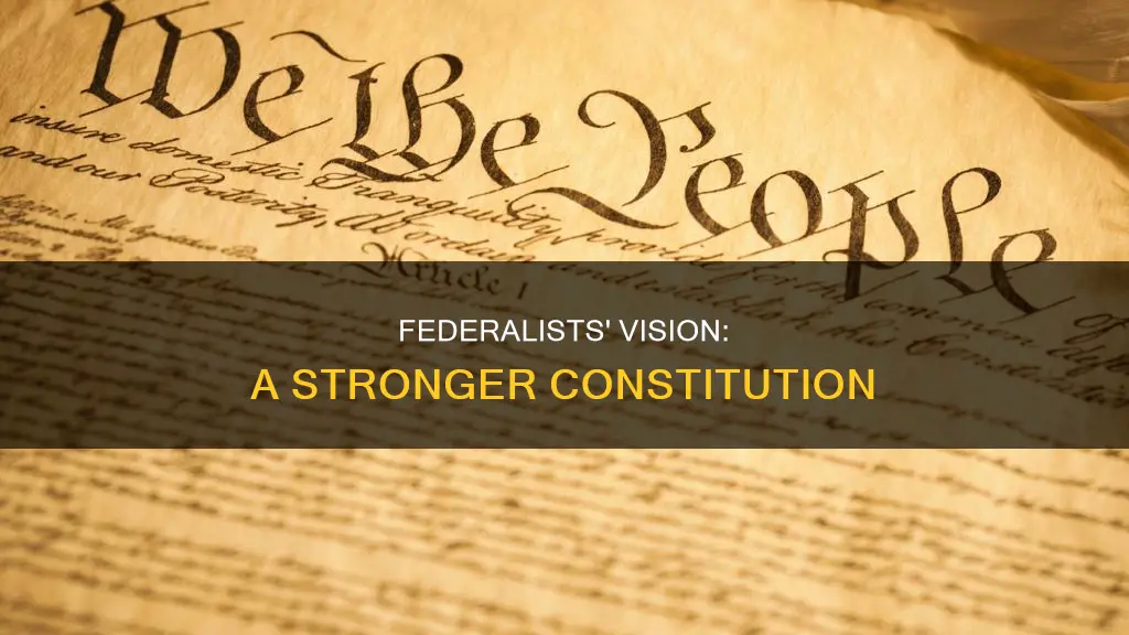 what did the federalists feel would make the constitution better