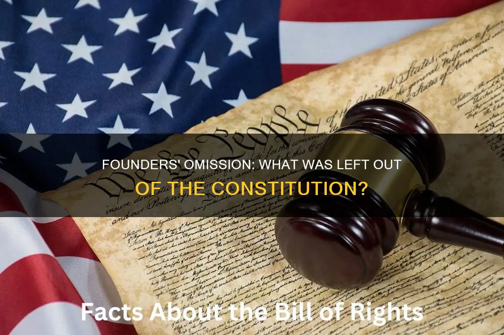 what did the founders not include in the original constitution