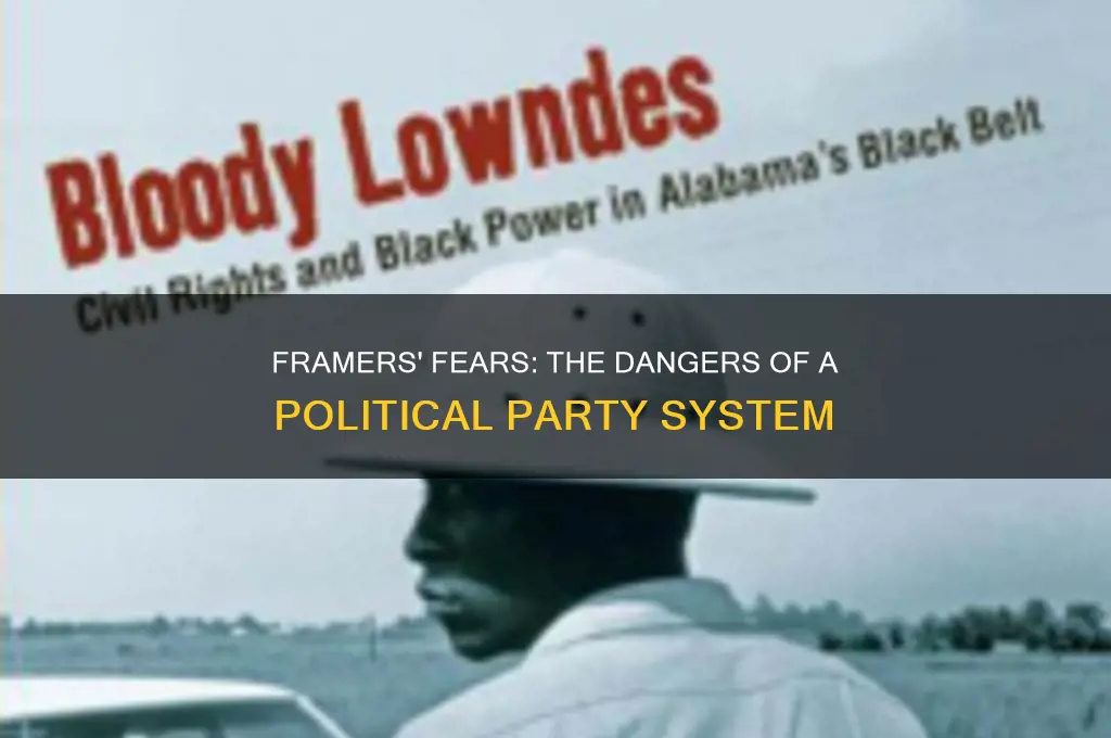 what did the framers fear a political party system