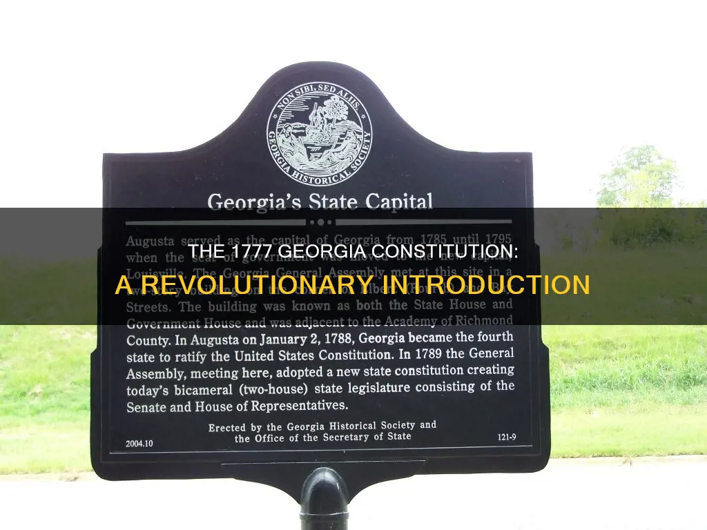 what did the georgia constitution of 1777 introduce