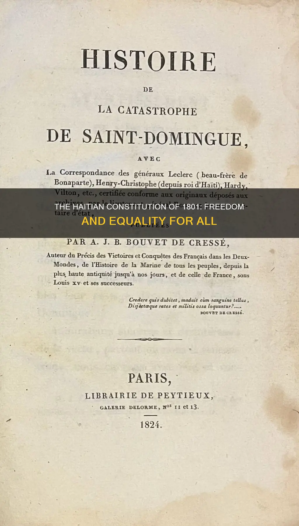what did the haitian constitution of 1801 do