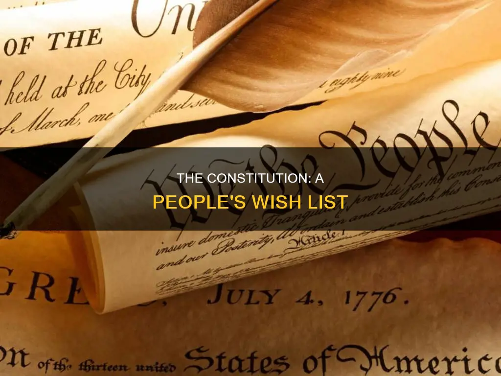 what did the people want when writing the constitution