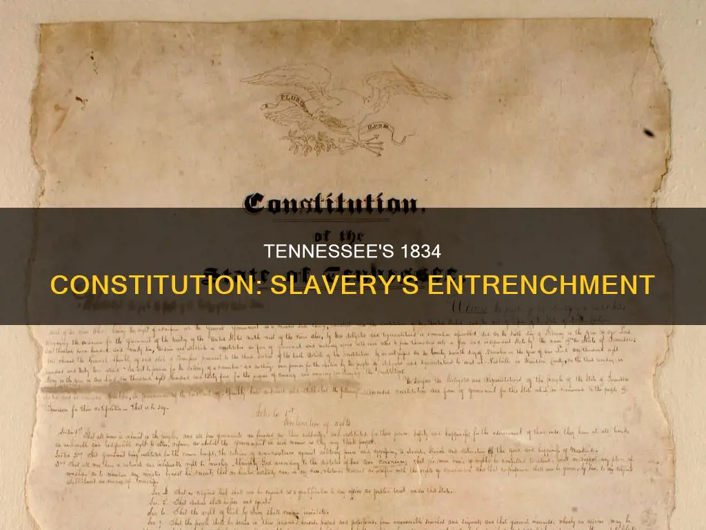 what did the tennessee constitution of 1834 do about slavery