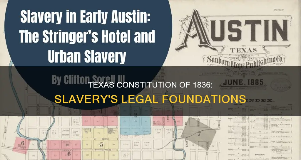 what did the texas constitution of 1836 do about slavery