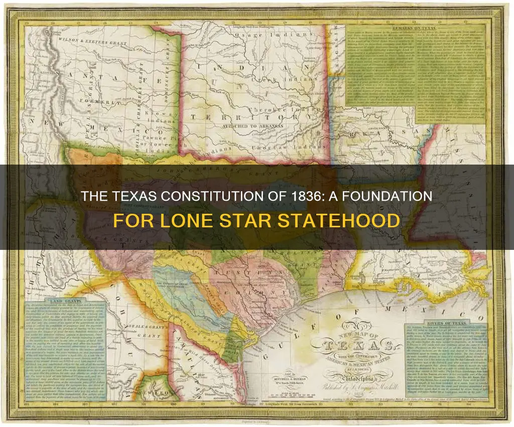 what did the texas constitution of 1836 do