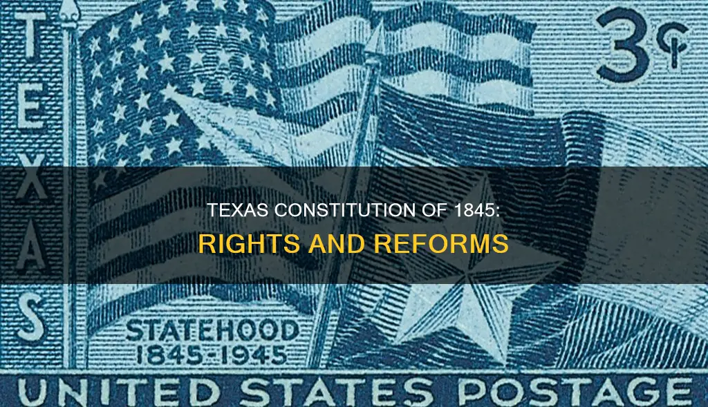what did the texas constitution of 1845 do