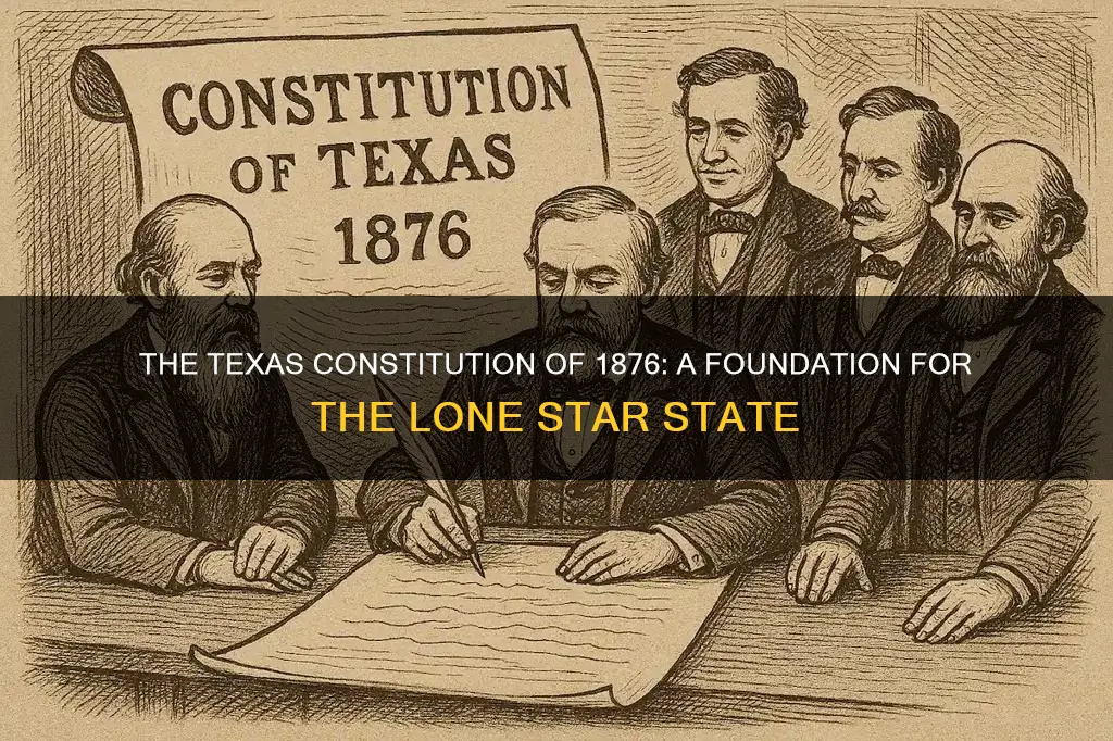 what did the texas constitution of 1876 do
