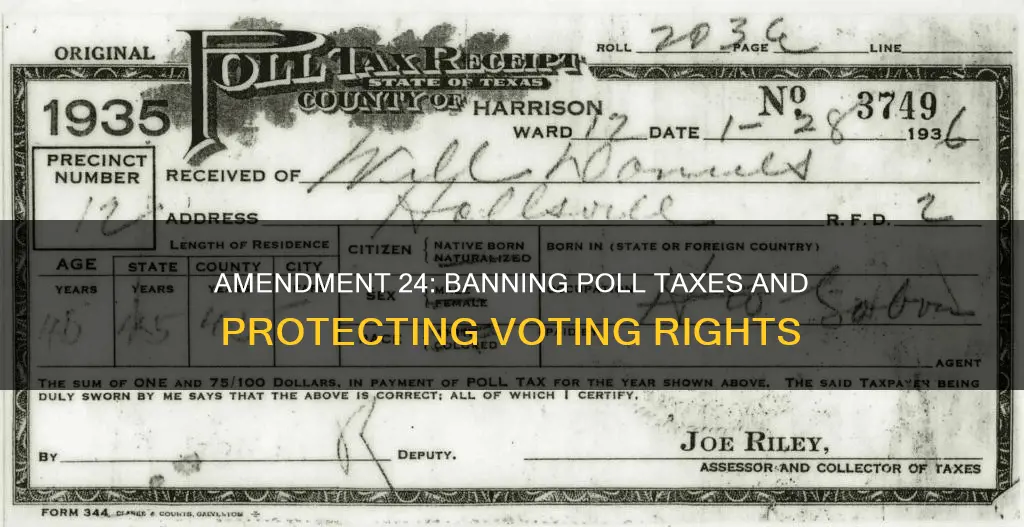 what did the twenty-fourth amendment to the constitution prohibit answers