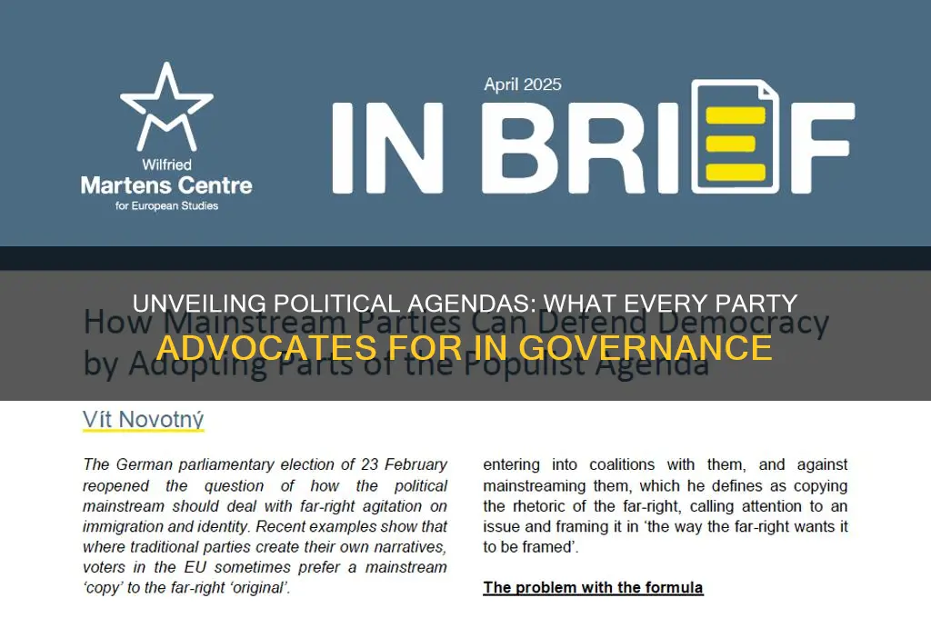 what do all the political parties want