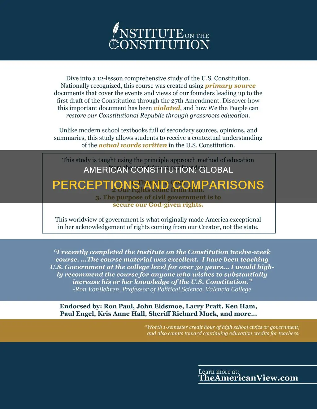 what do other nations think of american constitution
