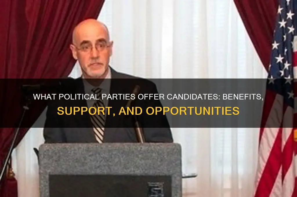 what do political parties offer candidates group of answer choices